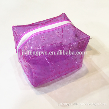 custom embossed EVA heat sealed pouch for cosmetics